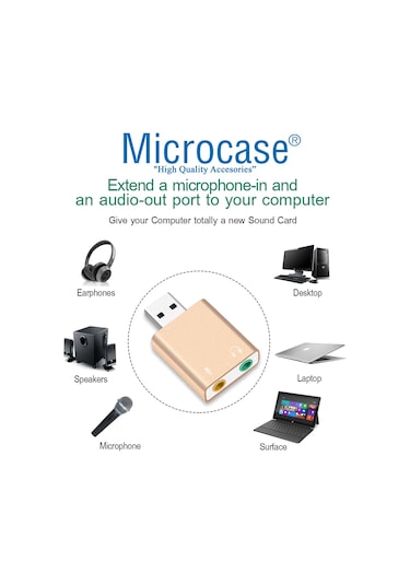 Microcase 7.1 Kanal USB Ses Kartı - AL2587