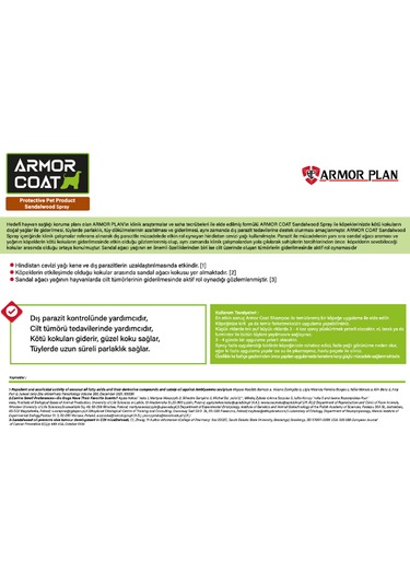 Armor Coat Köpek Bakım Spreyi Sandal Ağacı Kokulu 75 Ml