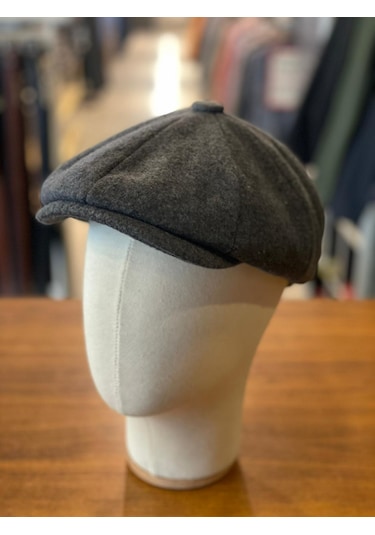 Hamze Peaky Blinders Tarz İngiliz Model Kaşe Kumaş Kasket Şapka Gri