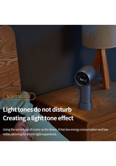 Açık Handheld Türbin Dijital Ekran 100 Hızlı Yüksek Hızlı Mini Fan, Boyut:siyah