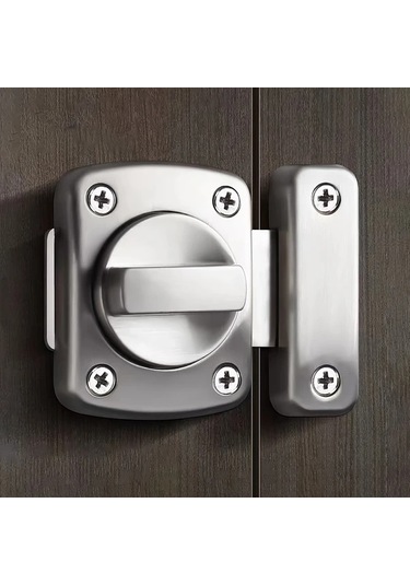 Dashanshop 1 Adet Hırsızlık Önleyici Paslanmaz Çelik Silvery Sürgü Kapı Kilit Mandalı