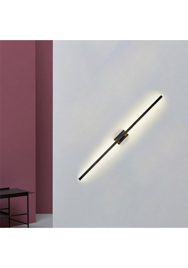 Ledli Sword Led Duvar Aplik 70cm Mat Siyah