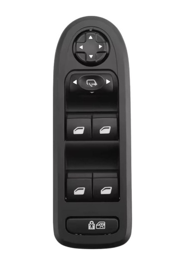 Peugeot 508 Sol Ön Cam Açma Düğmesi Anahtarı 2009-2017 Siyah