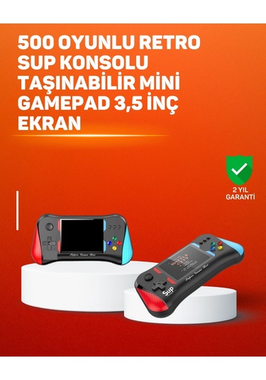 500 Oyunlu El Tipi Taşınabilir Oyun Konsolu Şarjlı Ve Tv Bağlantılı Model
