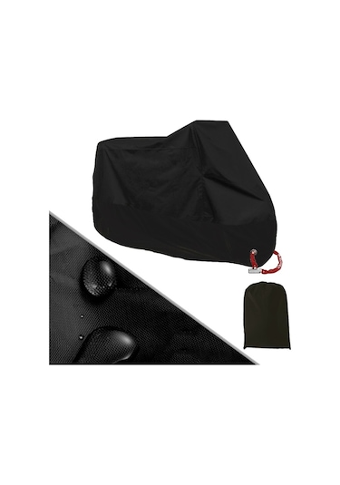 Sones 190t Motosiklet Yağmur Kapakları Toz Geçirmez Yağmur Uv'ye Dayanıklı Toz Önleme Kapakları, Boyut: M Siyah