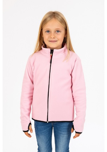 Monox Çocuk Unisex Parmak Geçmeli Polar Ceket Pembe