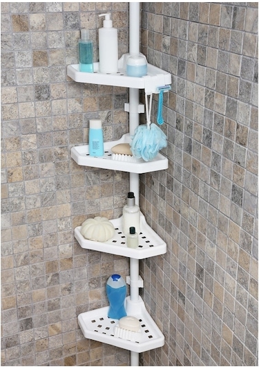 Primanova Yaylı Banyo Köşe Rafı Köşelik (512543040) Beyaz