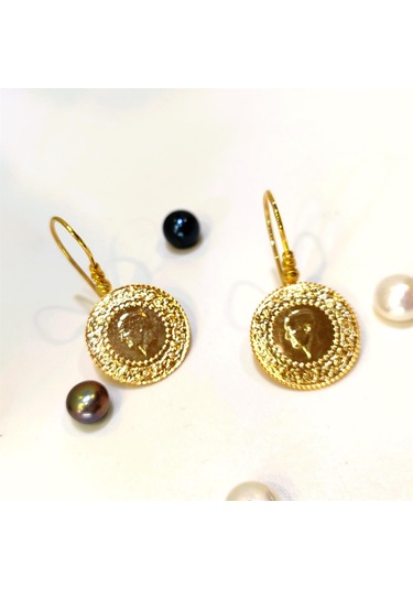 Altın Ürünler Dorika Toplu Çeyrekli Küpe