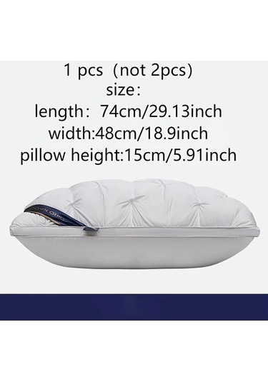 Trendooze Yumuşak Kaliteli Gri Yastık 48x74cm 900g Beyaz, 5 Yıldızlı Otel Sunumuşu Beyaz