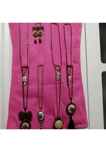 Zmc Bilişim Elbise Şeklinde Takı Organizeri - Pembe Çok Renkli