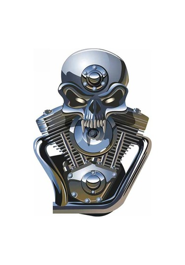 Kuru Kafa Piston Sticker Araba Etiket 18 Cm