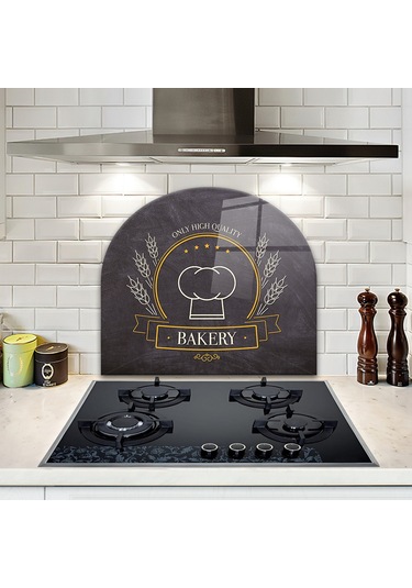 Decorita Cam Ocak Arkası Koruyucu | Oval Şekilli | Bakery Quality