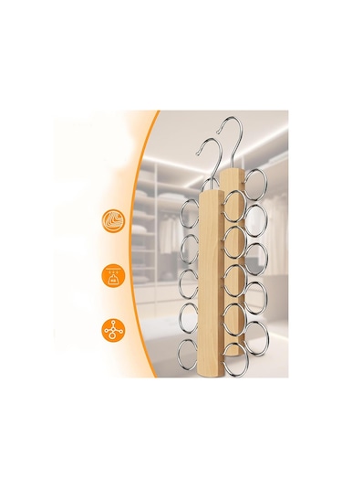 Homyl Kravat Askısı Şal Organizatör Uzay Tasarruf Eşarp Odun Odun Diğer