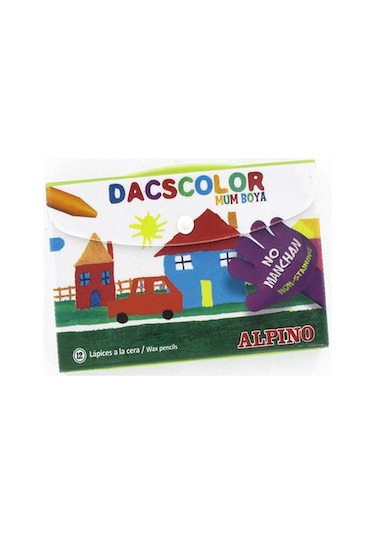 Alpino Dacscolor Plastik Çantalı Mum Boya 12'li