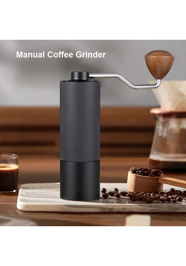 Fochsia Siyah Dijital Ayarlı Paslanmaz Çelik Konik Değirmen Manuel Kahve Öğütücü Hediye Kutusu