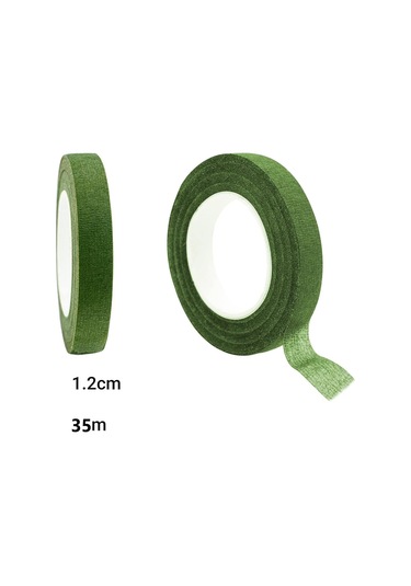 Roco Paper Çiçek Bandı Koyu Yeşil 12 Rulo 1 Cm X 35 M