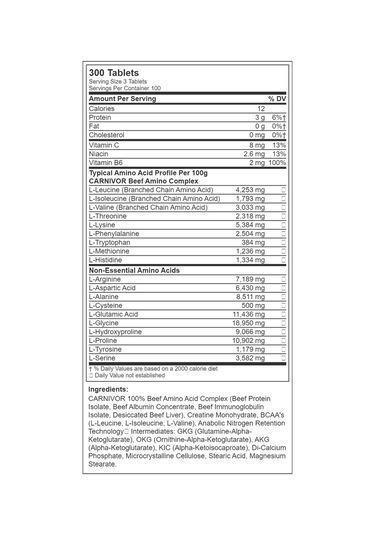 Musclemeds Carnivor Beef Amino 300 Tablet