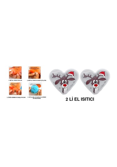 Geyik Cep Sobası,el Isıtıcı,2 Adet Sıcak Su Torbası Pvc Beya