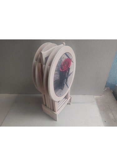 Zigon Sehpa Çanta Çiçek Motif Ham Kayın Torna Iskelet Itinalı Pa