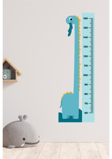 Çocuk Odası  Dinazor Temalı Boy Ölçme Duvar Sticker