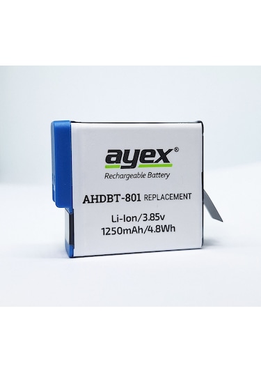 Ayex Ahdbt-801 Batarya, Gopro Hero 8, 7, 6, 5 Uyumlu