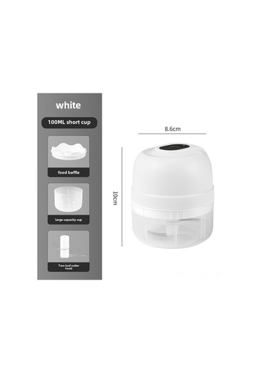 Dianziye Ev Elektrikli 100ml Beyaz Yeni Mini Blender: Sarımsak, Et Ve Bebek Yemeği Hamuru İçin Taşınabilir Mutfak Aleti Beyaz Dianziye Ev Elektrikli 100ml Beyaz Yeni Mini Blender: Sarımsak, Et Ve Bebek Yemeği Hamuru İçin Taşınabilir Mutfak Aleti Beyaz
