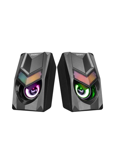 Snopy Sn-X25 Rgb Işıklı 3Wx2 Siyah Usb Speaker
