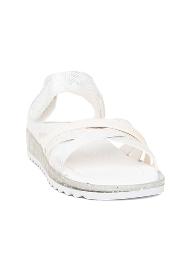 Minican Şa P K 011 Patik Kız Çocuk Düz Sandalet Beyaz Beyaz