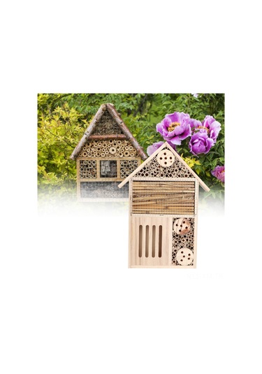 Ximistore9 B-tip Kestane Ağacı Böcek Yuvası, Bahçe İçin Faydalı Böcek Barınma Ve Dekorasyon Kutusu