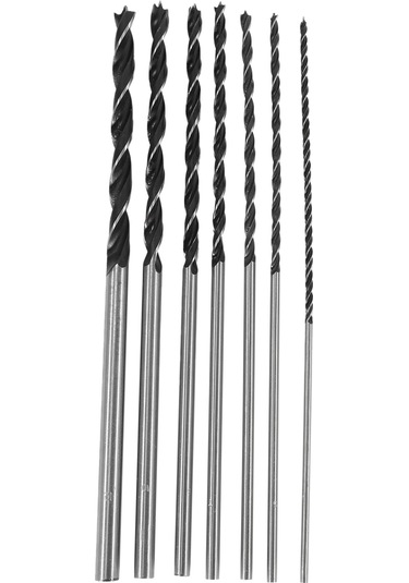 Sointeresting 7 Parça X Uzun Ahşap Matkap Ucu Seti 4mm 5mm 6mm 7mm 8mm 10mm 12mm X 300mm Brad Noktası