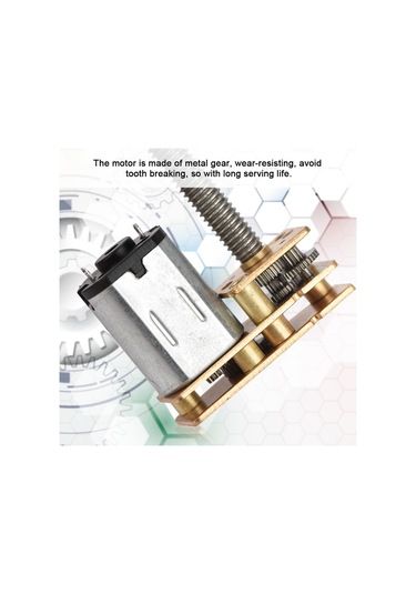 Wezone 6v 1000rpm Metal Dişli Düşük Gürültülü Yüksek Tork M4 55 Milli Dikey Montaj Mikro Dc Redüksiyon Motoru