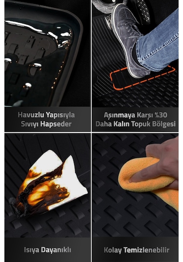 Byd Seal U Dm-i 2024+ Uyumlu Liner Marka 3d Kulaksız Üst Bagaj Havuzu + Sahler 4.5d Oto Paspas