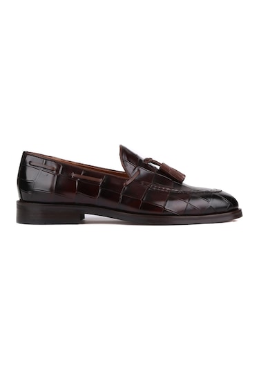 Shoetyle - Kahverengi Croco Deri Püsküllü Erkek Klasik Ayakkabı 250-7951-841-kahverengi Shoetyle - Kahverengi Croco Deri Püsküllü Erkek Klasik Ayakkabı 250-7951-841-kahverengi