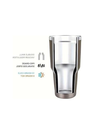 Besthome1 Paslanmaz Çelik Yalıtımlı Bardak - Taşınabilir Saplı, Pipetli, Araba Saplı, Sızdırmaz Termos Mavi Mavi