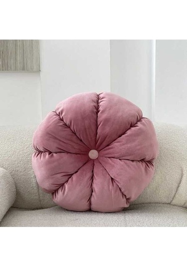 Fastbuy Kadife Kürdan Yastık - Ofis Sandalyesi, Pencere, Koltuk Desteği Pembe, 45x12cm Modern İç Dekor Yastık Diğer