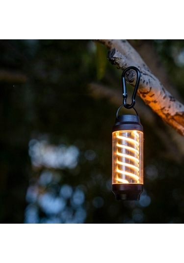 Dancemonkey Şarj Edilebilir Kamp Spiral Fener Su Geçirmez Çadır Lamba 001 Altın