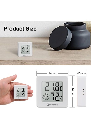 Ketotek Mini Dijital Higrometre Termometre Kapalı Higrometre Ölçer Sensörü Nem Ölçer Odası Lcd Termometre Sıcaklık