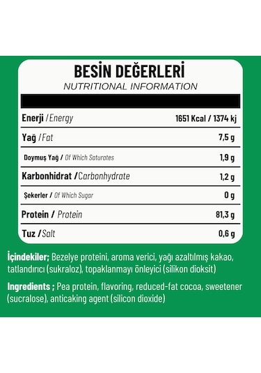 Fibrelle Bezelye Protein Çikolata Aromalı 400 G