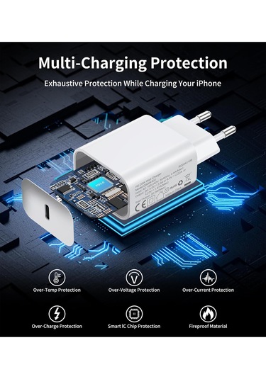 3'lü Paket Apple 20w Usb C Güç Adaptörü, İphone Usb C Bağlantı Noktası İçin Tasarlanmış, İphone 16/15/14/13/12 Plus Pro Max Mini Xw