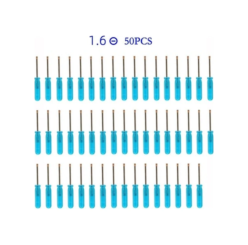 Trendooze Sunshine022 50 Adet 1.6mm Küçük Düz Yıldız Tornavida Seti Cep Telefonu Xbox 360 Onarım