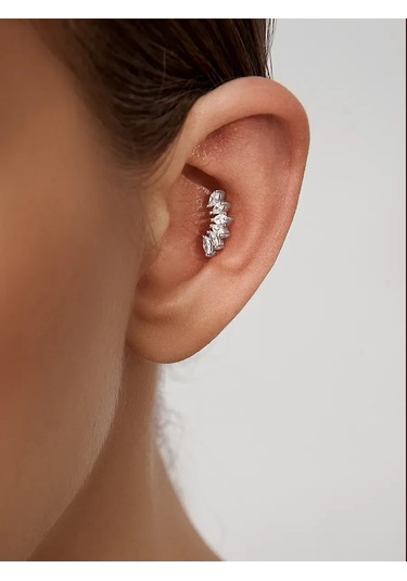 Zoloto Russkih Helix Piercing 925 Ayar Gümüş 47325311 Gri
