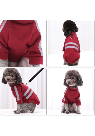 Geeksen Köpek İçin Traktörlü Reflektörlü Sweatshirt Turuncu - S
