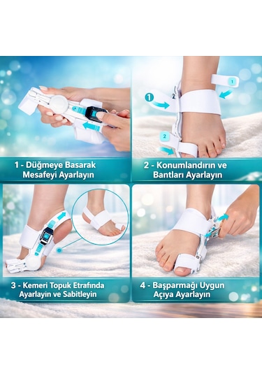 Tekli Ergonomik Ayak Baş Parmak Ateli Halluks Valgus Kemik Düzeltme Aparatı Ortopedik Atel