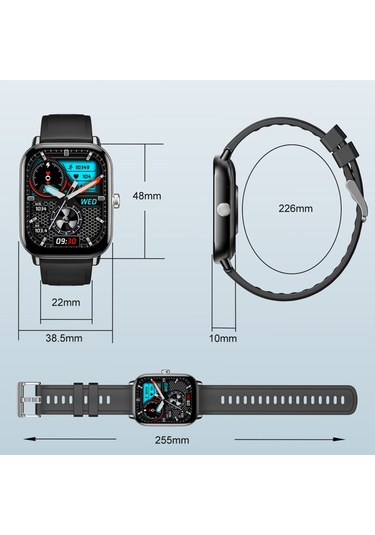 Geeroyoo JZR GY 2 İnç Sağlık uyku Takibi IP67 Su Geçirmez Bluetooth 5.3 Görüşme Mini Oyunlar & 100+ Spor Modu Uzun Pil Ömrü Akıllı Saat