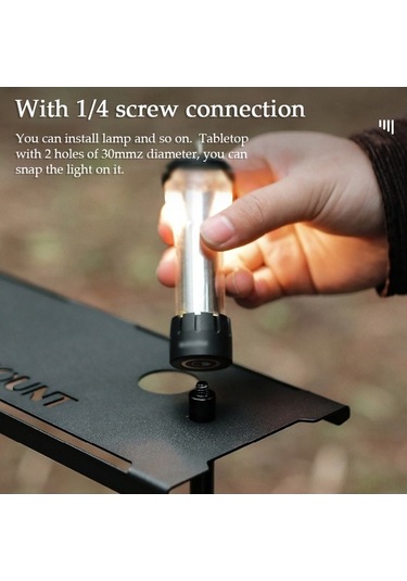 Novahub Ise Mount Kamp Masa Rafı Küçük Boyutlu Lamba Standı Çok Fonksiyonlu Masaüstü Depolama Rafı Mutfak Eşyası Askısı Dış Mekan Kampı Piknik Sırt Çantası Bbq İçin Raf Siyah Siyah