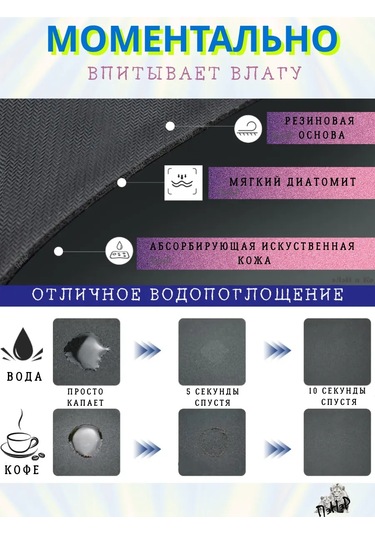 Pener Bulaşık Kurutma İçin Emici Diyatomit Paspas 30x40 392242762 Gri