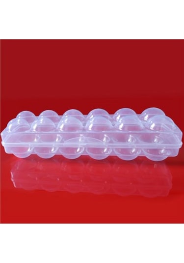 12'Li  Şeffaf  Kapaklı  Kilitli  Yumurta  Saklama  Kabı  Kutusu  Aparatı