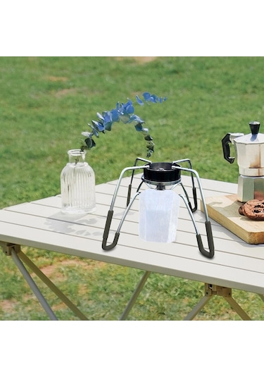 Suntek 4x Kamp Sobası Bacak Örtüsü Sırt Çantasıyla Siyah Siyah