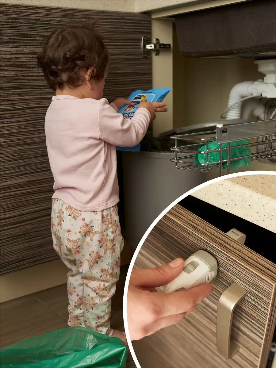 Svıkla Çocuklar İçin Mıknatıslı Kapı Ve Çekmece Kilitleme Cihazları, Çocuk Kilidi 16037010 Beyaz