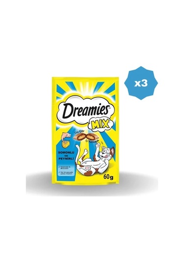 Dreamies Kedi Maması Somonlu Ve Peynirli 60 Gr - 3 Adet